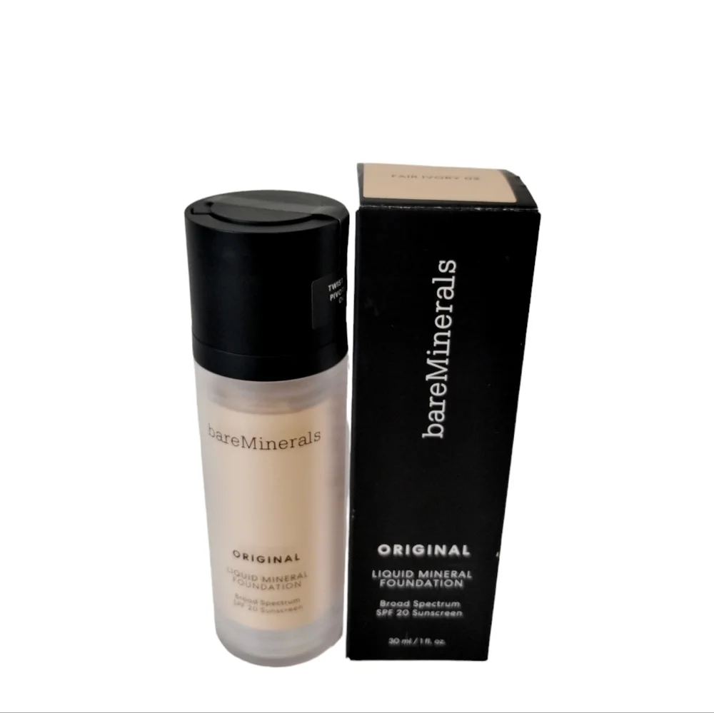 Bare Minerals ORIGINAL Liquid Mineral Foundation SPF 20 FAIR IVORY 02‎